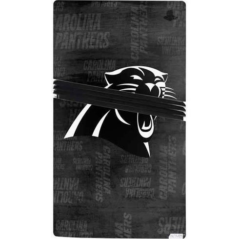 NFL Carolina Panthers Black & White PS5 Pro Bundle Skin