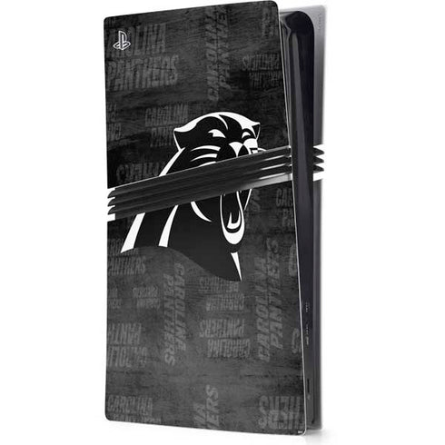 NFL Carolina Panthers Black & White PlayStation PS5 Skins