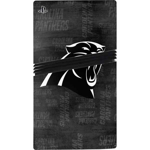NFL Carolina Panthers Black & White PS5 Pro Console Skin