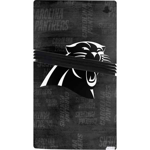 NFL Carolina Panthers Black & White PS5 Pro Console Skin