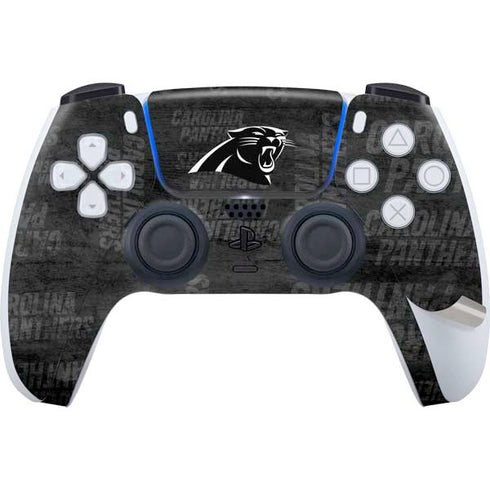 NFL Carolina Panthers Black & White PS5 Pro Disk Bundle Skin