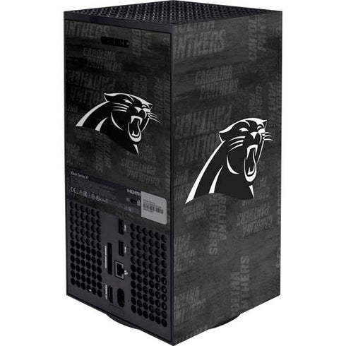 NFL Carolina Panthers Black & White XBox Series X Digital Edition Bundle Skin