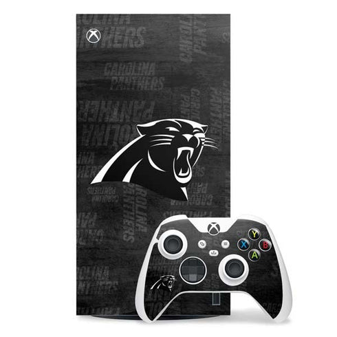 NFL Carolina Panthers Black & White Xbox Series X Skins