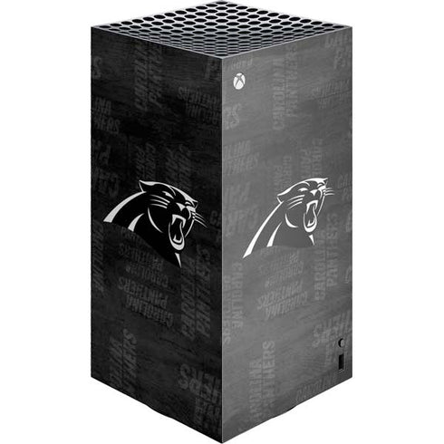 NFL Carolina Panthers Black & White XBox Series X Digital Edition Console Skin