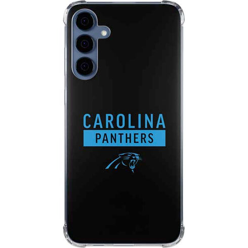 NFL Carolina Panthers Black Performance Series Galaxy A55 5G Clear Case