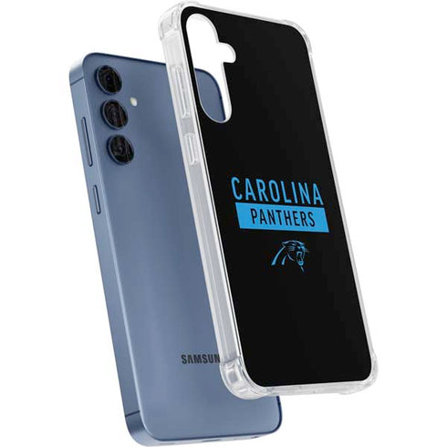 NFL Carolina Panthers Black Performance Series Galaxy A55 5G Clear Case