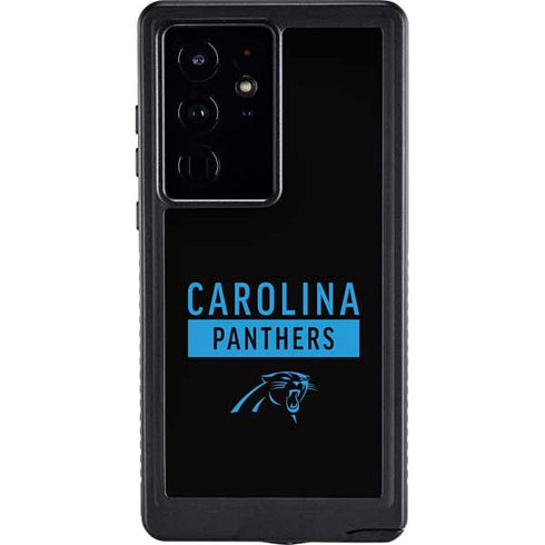 NFL Carolina Panthers Black Performance Series Galaxy S24 Ultra Waterproof Case