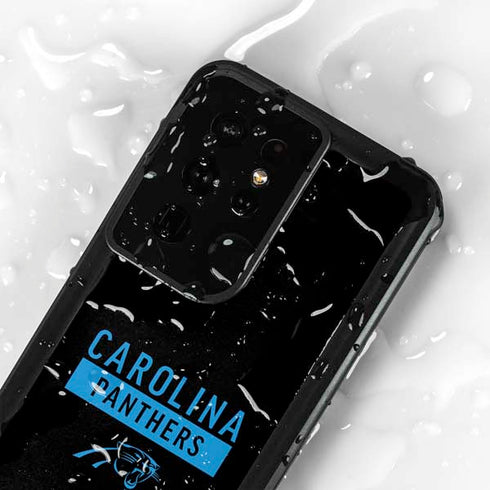 NFL Carolina Panthers Black Performance Series Galaxy S24 Ultra Waterproof Case