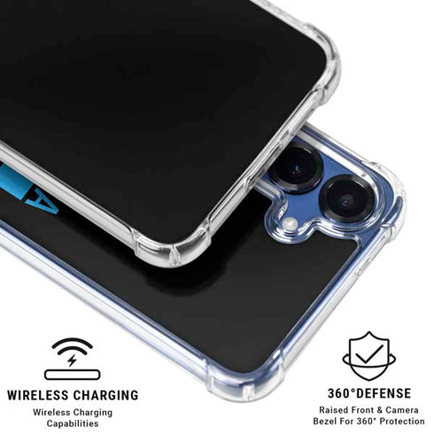 NFL Carolina Panthers Black Performance Series Galaxy S25 Clear Case