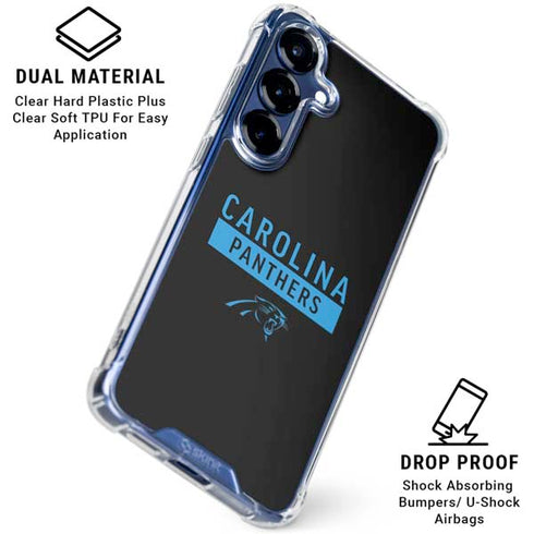 NFL Carolina Panthers Black Performance Series Galaxy S25 Plus Clear Case