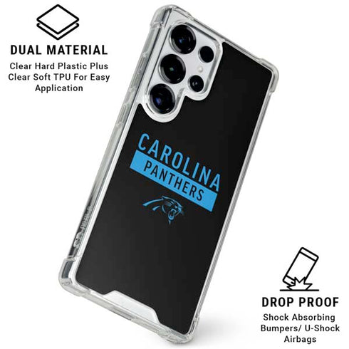NFL Carolina Panthers Black Performance Series Galaxy S25 Ultra Clear Case