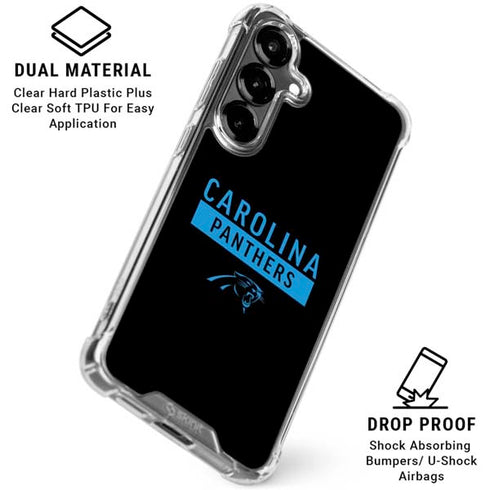 NFL Carolina Panthers Black Performance Series Galaxy S26 Clear Case