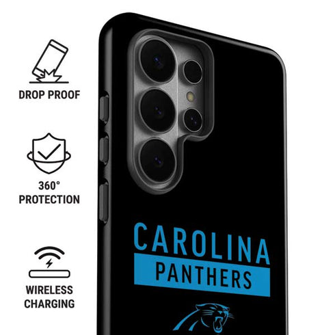 NFL Carolina Panthers Black Performance Series Galaxy S26 Ultra Impact Case