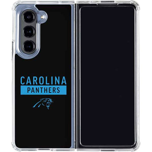 NFL Carolina Panthers Black Performance Series Galaxy Z Fold5 5G Clear Case