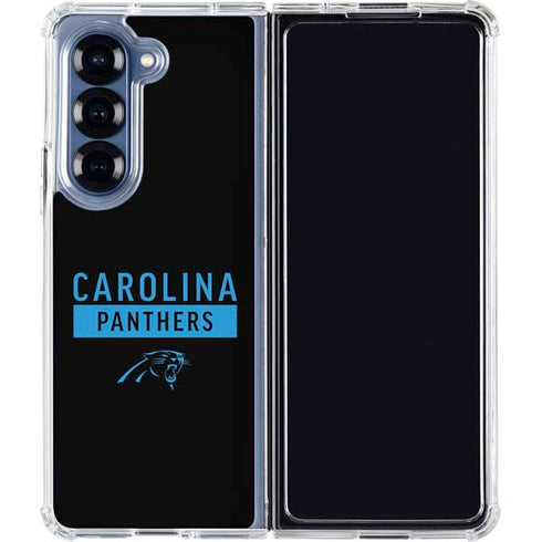 NFL Carolina Panthers Black Performance Series Galaxy Z Fold6 Clear Case