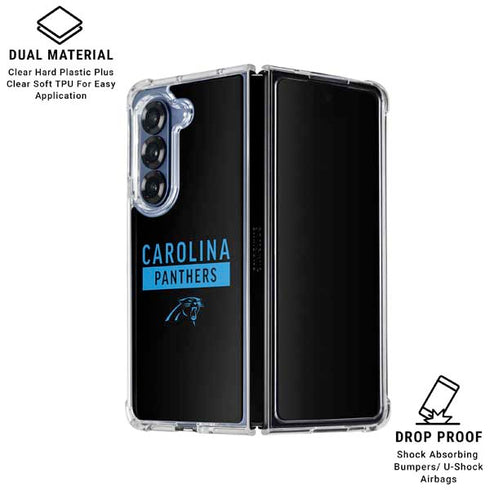 NFL Carolina Panthers Black Performance Series Galaxy Z Fold6 Clear Case