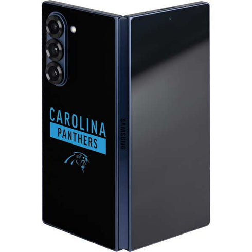 NFL Carolina Panthers Black Performance Series Galaxy Z Fold6 Skin