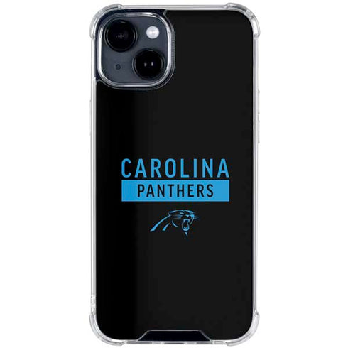NFL Carolina Panthers Black Performance Series iPhone 15 Clear Case