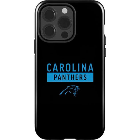 NFL Carolina Panthers Black Performance Series iPhone 15 Pro Impact Case