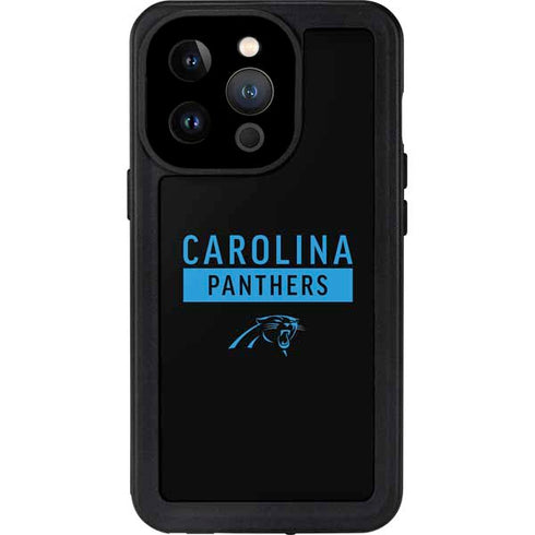 NFL Carolina Panthers Black Performance Series iPhone 15 Pro Waterproof Case