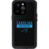 NFL Carolina Panthers Black Performance Series iPhone 15 Pro Waterproof Case