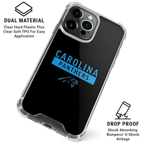 NFL Carolina Panthers Black Performance Series iPhone 16 Pro Clear Case