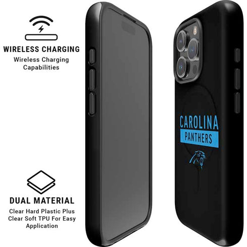 NFL Carolina Panthers Black Performance Series iPhone 16 Pro Max Magsafe Impact Case