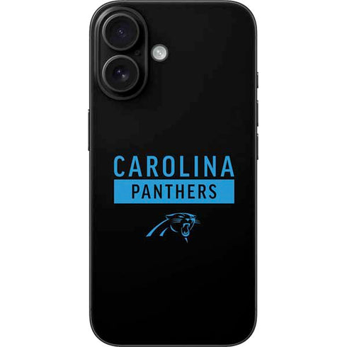 NFL Carolina Panthers Black Performance Series iPhone 16 Skin