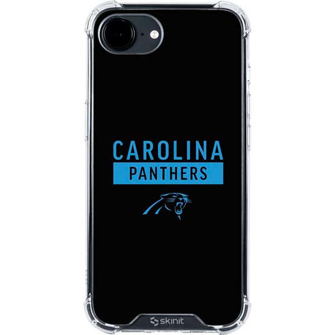 NFL Carolina Panthers Black Performance Series iPhone 16e Clear Case