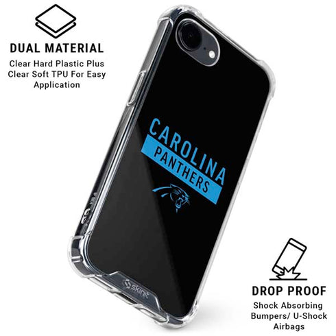 NFL Carolina Panthers Black Performance Series iPhone 16e Clear Case