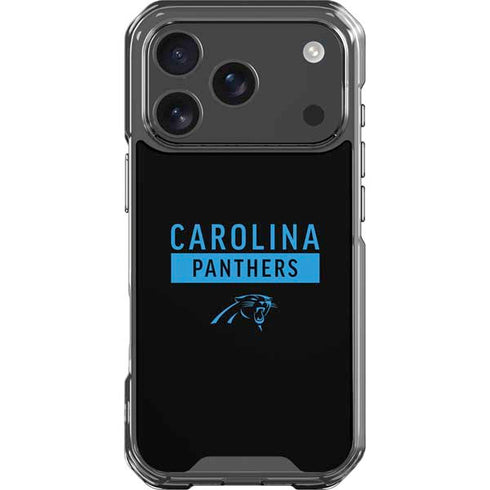 NFL Carolina Panthers Black Performance Series iPhone 18 Pro Clear Case