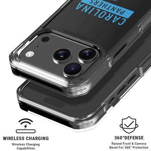 NFL Carolina Panthers Black Performance Series iPhone 18 Pro Clear Case