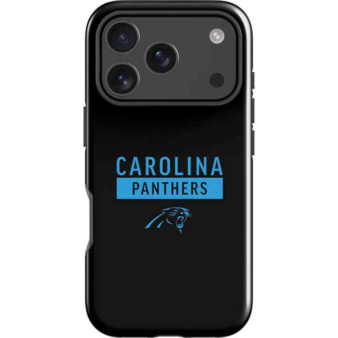 NFL Carolina Panthers Black Performance Series iPhone 18 Pro Impact Case