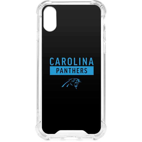NFL Carolina Panthers Black Performance Series iPhone XS Clear Case