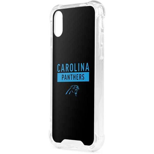 NFL Carolina Panthers Black Performance Series iPhone XS Clear Case