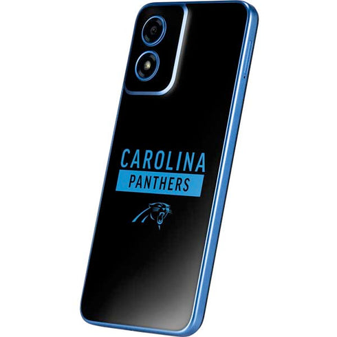NFL Carolina Panthers Black Performance Series Moto G Play 4G (2024) Skin