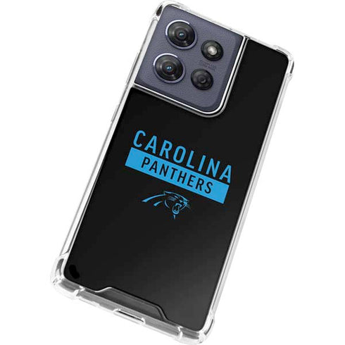 NFL Carolina Panthers Black Performance Series Moto G Play 5G (2025) Clear Case