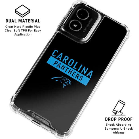 NFL Carolina Panthers Black Performance Series Moto G Power 5G (2024) Clear Case