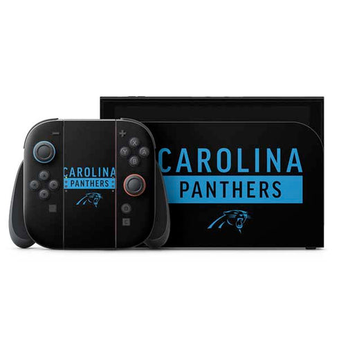 NFL Carolina Panthers Black Performance Series Nintendo Switch 2 (2025) with Joy-Con Skin