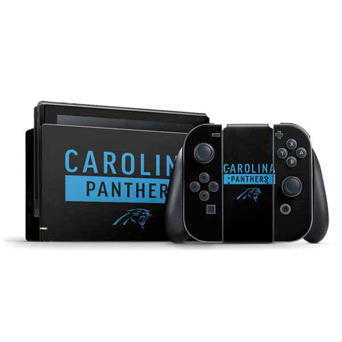 NFL Carolina Panthers Black Performance Series Nintendo Skins