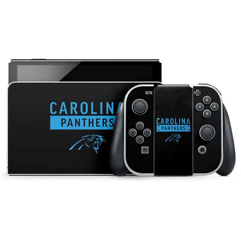 NFL Carolina Panthers Black Performance Series Nintendo Skins