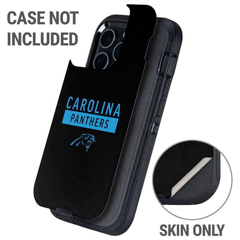 NFL Carolina Panthers Black Performance Series Otterbox Defender iPhone Skin