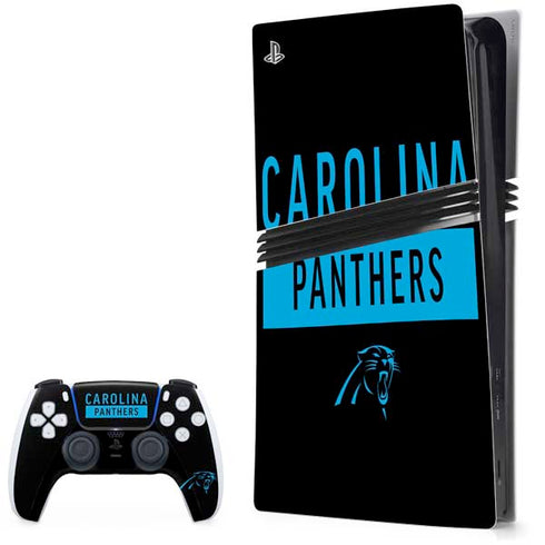 NFL Carolina Panthers Black Performance Series PlayStation PS5 Skins