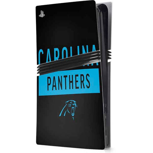 NFL Carolina Panthers Black Performance Series PS5 Pro Console Skin