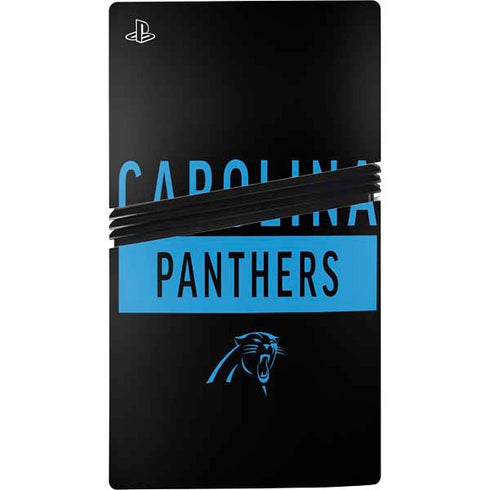 NFL Carolina Panthers Black Performance Series PS5 Pro Console Skin