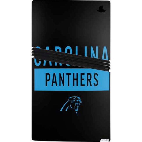 NFL Carolina Panthers Black Performance Series PS5 Pro Console Skin