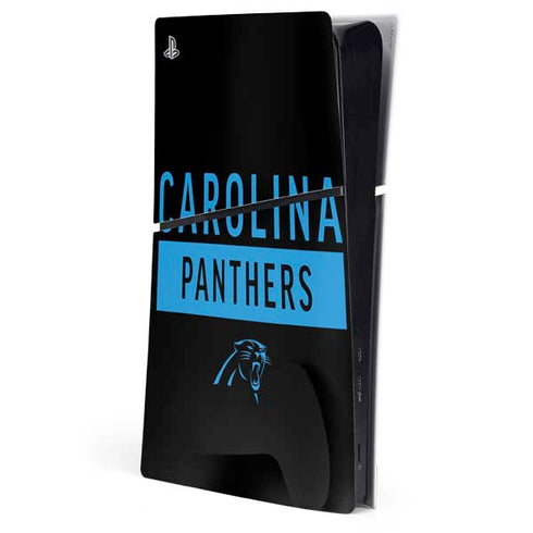 NFL Carolina Panthers Black Performance Series PlayStation PS5 Skins