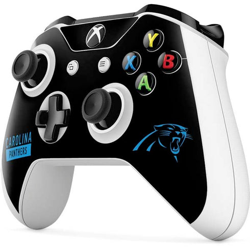 NFL Carolina Panthers Black Performance Series Xbox One S All-Digital Edition Bundle Skin