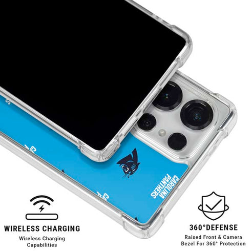 NFL Carolina Panthers Blitz Series Galaxy S25 Ultra Clear Case