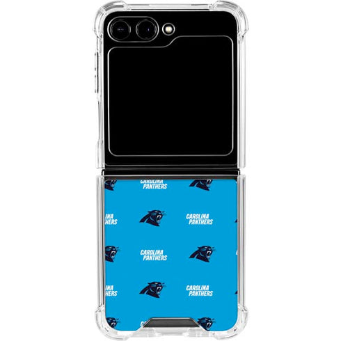 NFL Carolina Panthers Blitz Series Galaxy Z Flip6 Clear Case